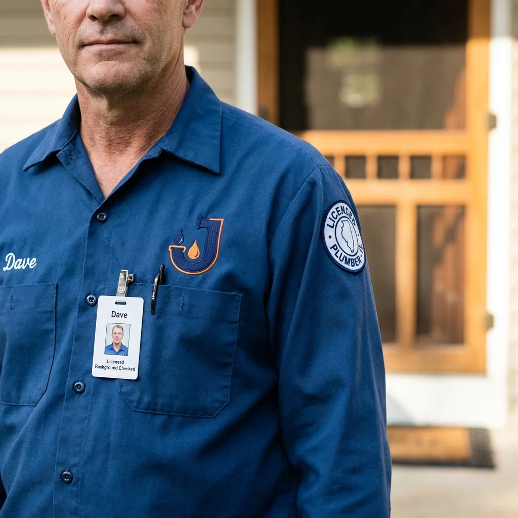 Licensed plumber showing ID badge in Westcliffe, CO