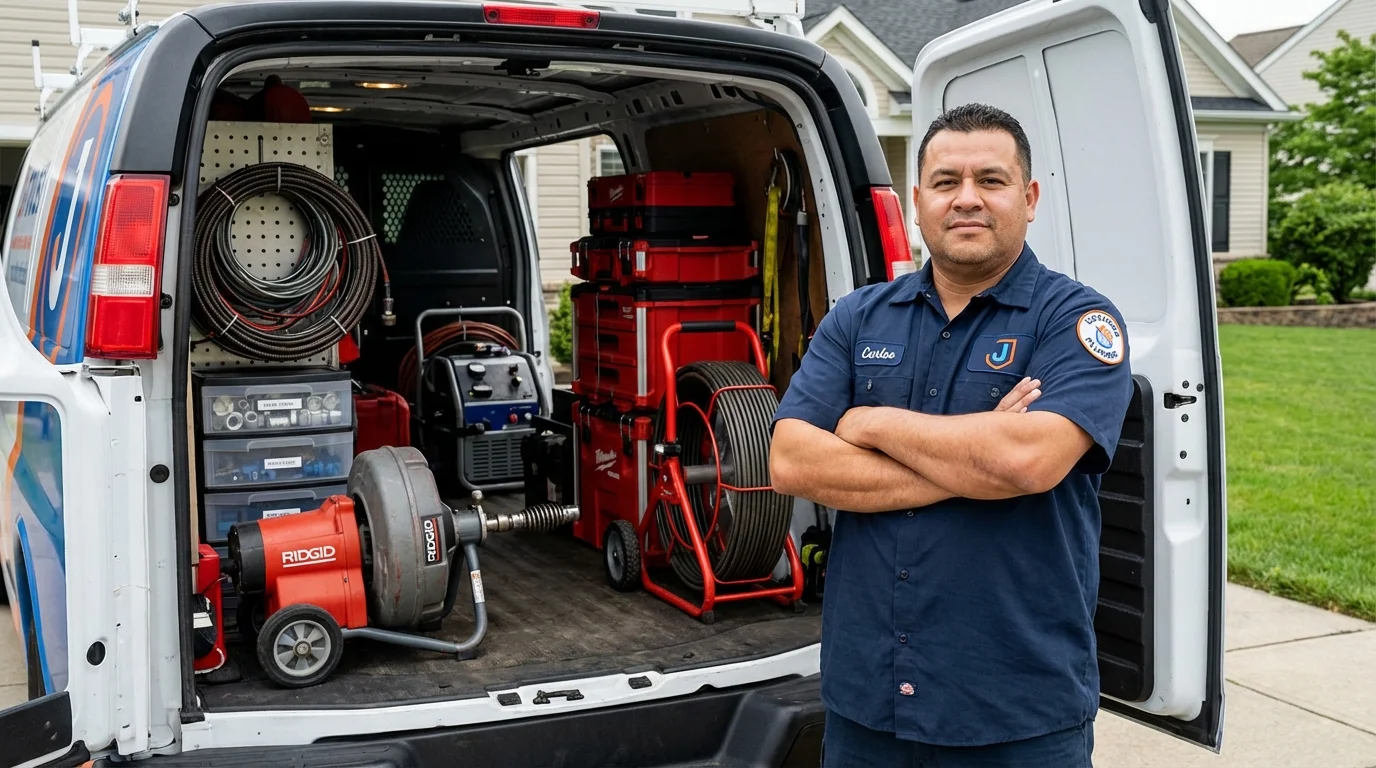 Professional drain cleaning equipment and Johns Plumbing LLC plumber in Westcliffe