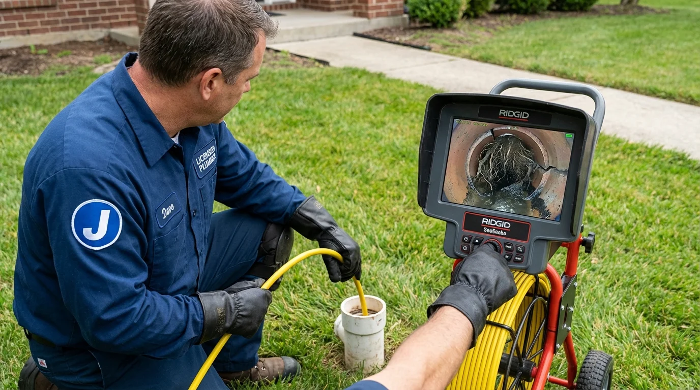 Sewer camera inspection being performed by Johns Plumbing LLC in Westcliffe