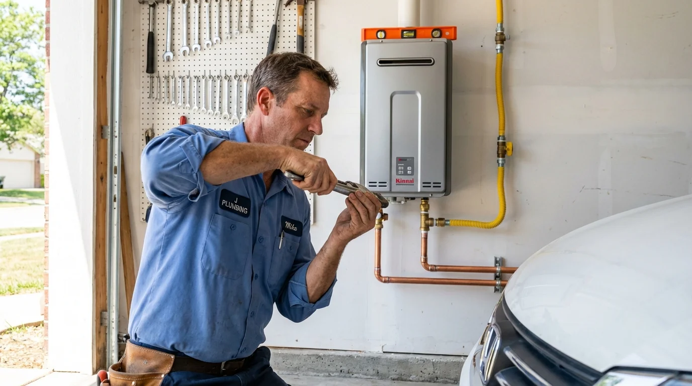 Tankless water heater installation by a Johns Plumbing LLC plumber in Westcliffe